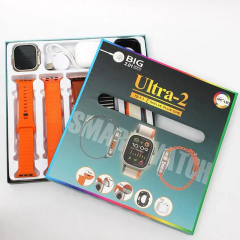 Ultra-2(12+1) watch with earpods second generation and 10 different straps